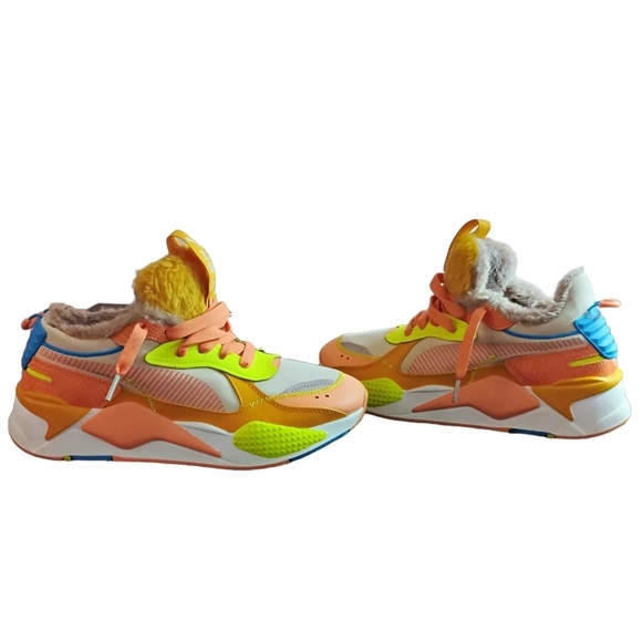 Puma RS-X Cuddle Sneakers 9.5 Faux Fur Pastel Pink - Picture 6 of 12